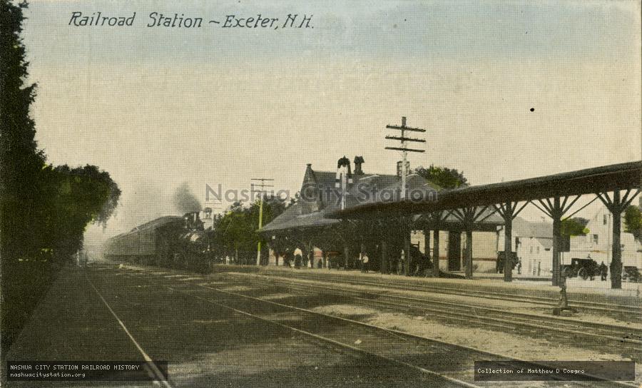 Postcard: Railroad Station - Exeter, New Hampshire